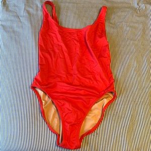 NWT J.Crew Red Scoopneck One-Piece-size 6